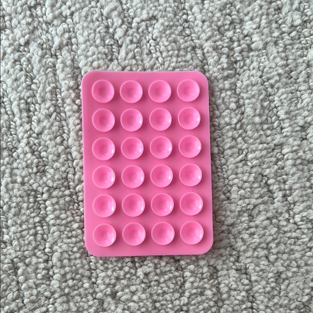 Pink Silicone Phone Grip Pad